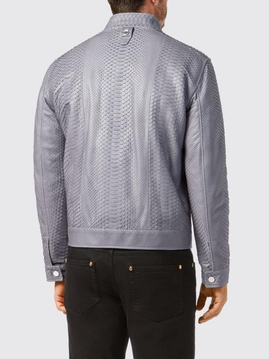 26SS 빌리어네어 가죽 자켓 OAACMLB1425BLE003P 72 Grey - BILLIONAIRE
