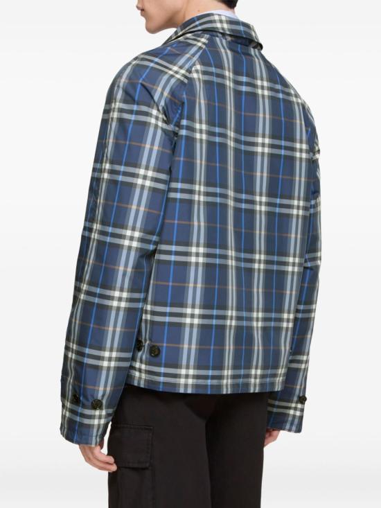 26SS 버버리 리버시블 체크 코튼 자켓 8118012 C4008 Blue - BURBERRY