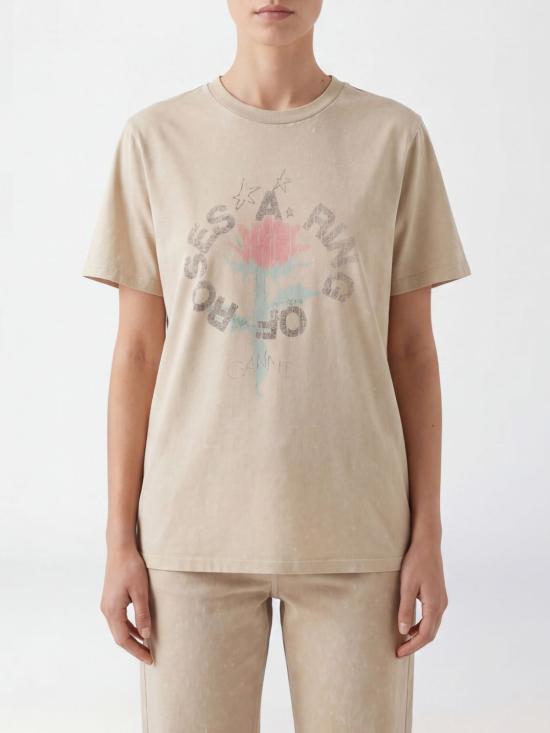26SS 가니 반팔 티셔츠 A1050152 883 Brown