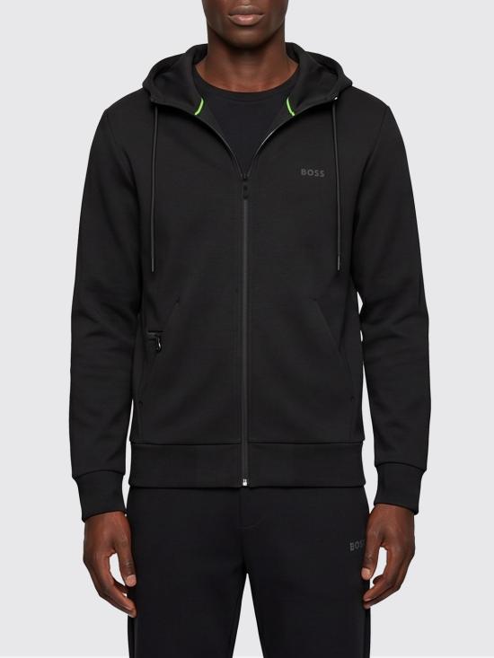 26SS 보스 후드 티셔츠 50506161 001 Black