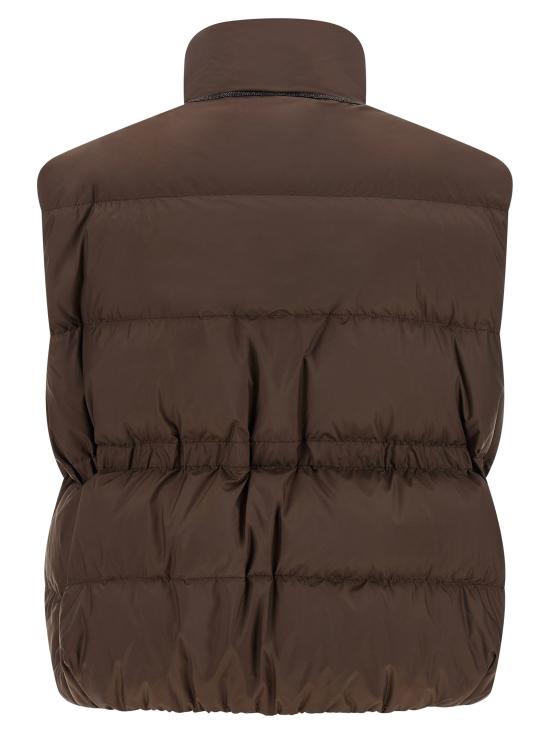 26FW 브루넬로 쿠치넬리 패딩 조끼 MD5987612C092 Brown - BRUNELLO CUCINELLI