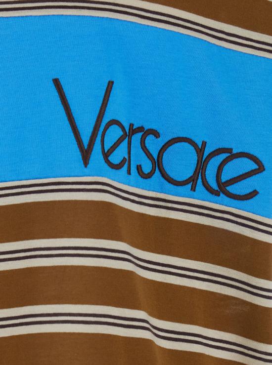 26FW 베르사체 반팔 티셔츠 10255111A184396N630 Brown - VERSACE