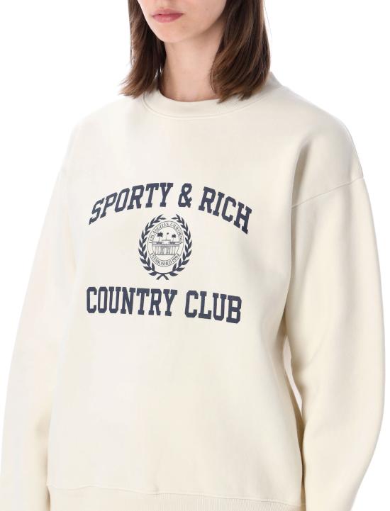 26SS 스포티앤리치 긴팔 티셔츠 ST09876218WH37 3911 ECRU NAVY - SPORTY & RICH