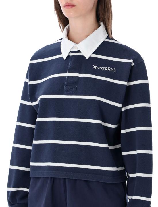 26SS 스포티앤리치 폴로 티셔츠 TO00876300BL107 3907 DARK NAVY WHITE - SPORTY & RICH