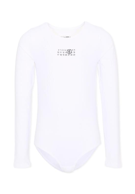 26FW [키즈] MM6 메종마르지엘라 탑 M60911 MM06L M6100 WHITE