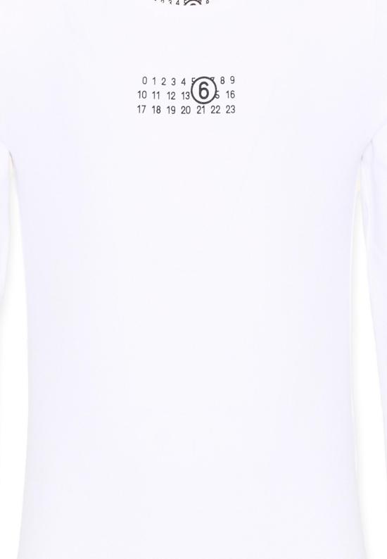 26FW [키즈] MM6 메종마르지엘라 탑 M60911 MM06L M6100 WHITE - MM6 MAISON MARGIELA