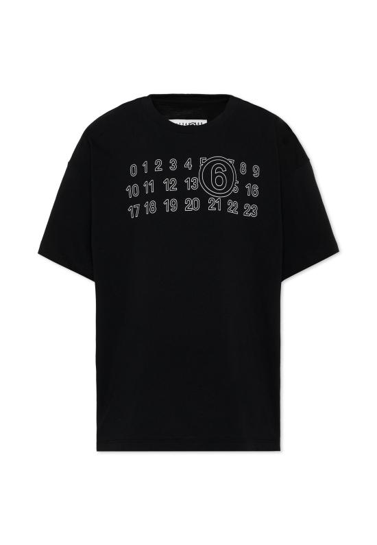 26FW [키즈] MM6 메종마르지엘라 티셔츠 M61117 MM02Y M6900 BLACK
