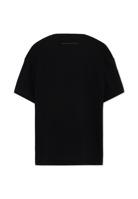 26FW [키즈] MM6 메종마르지엘라 티셔츠 M61117 MM02Y M6900 BLACK - MM6 MAISON MARGIELA