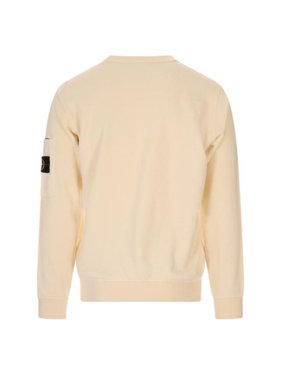 26SS 스톤 아일랜드 코튼 플리스 크루넥 스웨트셔츠 S156100019S0410V0093 White - STONE ISLAND