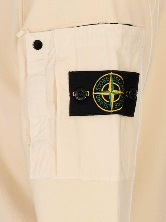 26SS 스톤 아일랜드 코튼 플리스 크루넥 스웨트셔츠 S156100019S0410V0093 White - STONE ISLAND
