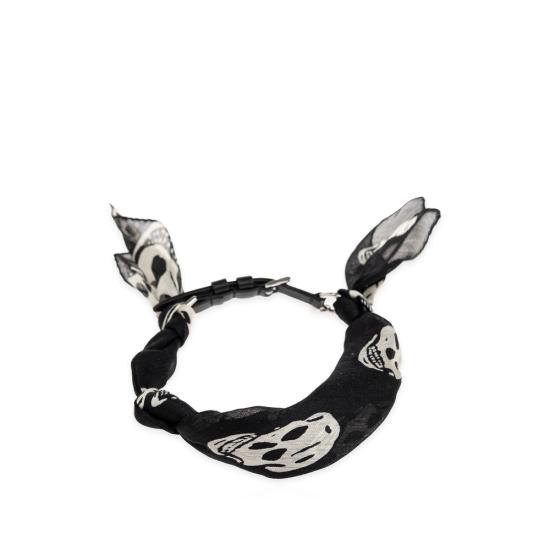 26FW 알렉산더 맥퀸 팔찌 A0002V 1JAAL 8497 BLACK WHITE - ALEXANDER MCQUEEN