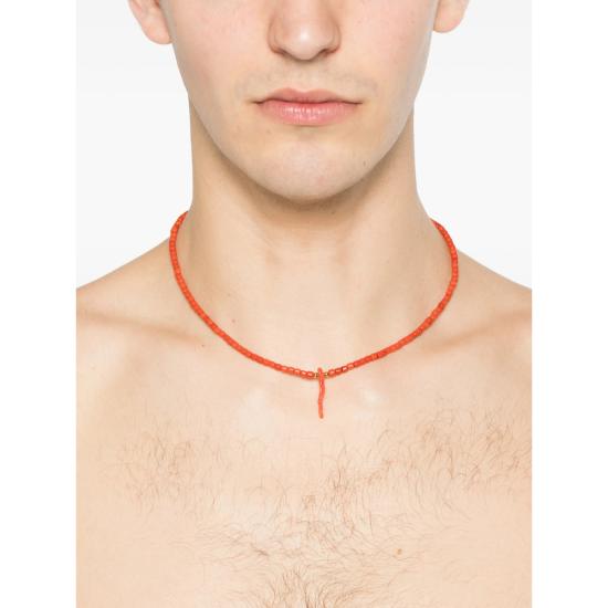 26FW 콜라니네 콜로라테 네크리스 CC CORP U CORAL RED GOLD - COLLANINE COLORATE
