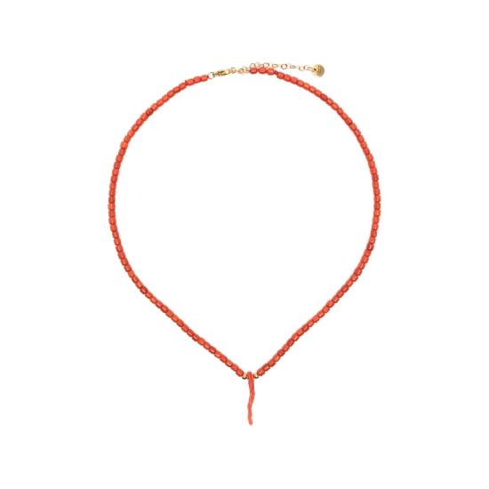 26FW 콜라니네 콜로라테 네크리스 CC CORP U CORAL RED GOLD