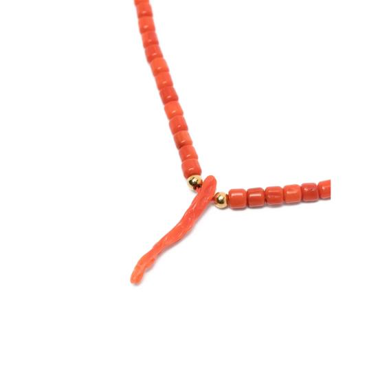 26FW 콜라니네 콜로라테 네크리스 CC CORP U CORAL RED GOLD - COLLANINE COLORATE