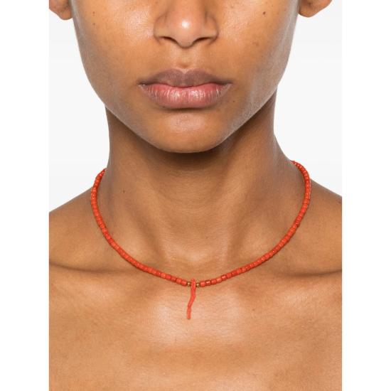 26FW 콜라니네 콜로라테 네크리스 CC CORP U CORAL RED GOLD - COLLANINE COLORATE