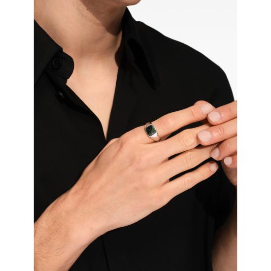 26SS 톰우드 반지 101568 CUSHION KA BLACK GREEN