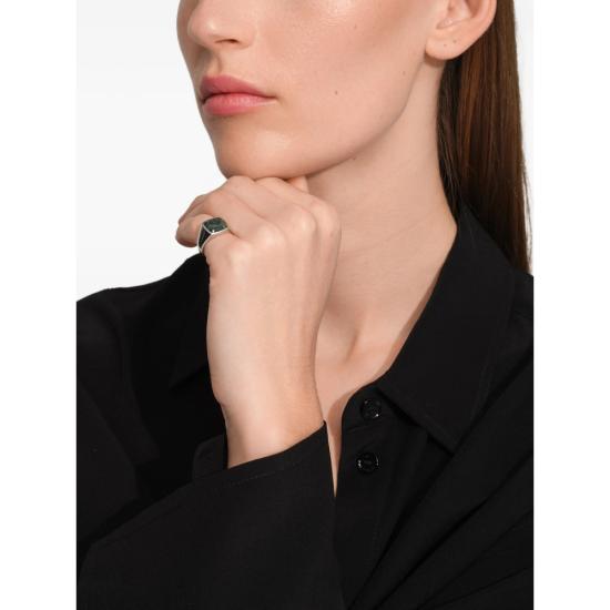 26SS 톰우드 반지 101568 CUSHION KA BLACK GREEN - TOM WOOD