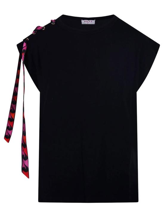 26SS 푸찌 민소매 티셔츠 6HTP40 6H990 999 NERO