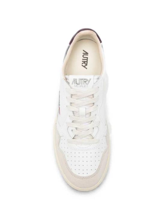 26FW 오트리 메달리스트 로우 레더 스니커즈 AULWLS18 LEAT SUEDE WHT FIG LS18 - AUTRY