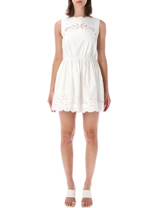 26SS 셀프 포트레이트 미디 원피스 AC26034SW WHITE Bianco