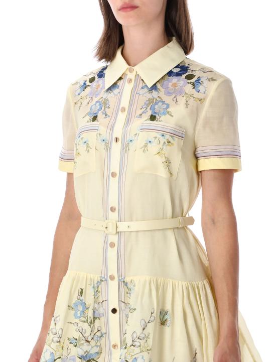 26SS 셀프 포트레이트 미디 원피스 AC26002SY YELLOW YELLOW FLOWER - SELF PORTRAIT