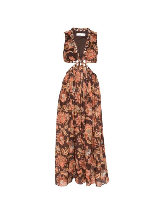 26FW 짐머만 롱 원피스 8435DSS261CHOCJ Brown