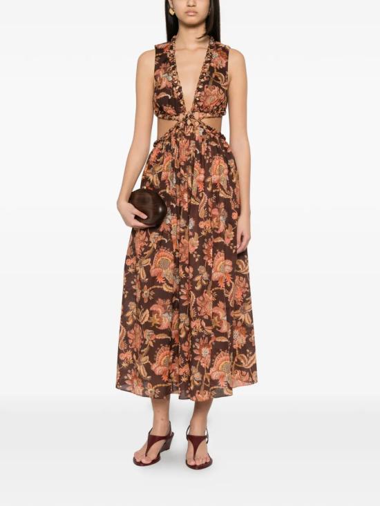 26FW 짐머만 롱 원피스 8435DSS261CHOCJ Brown - ZIMMERMANN