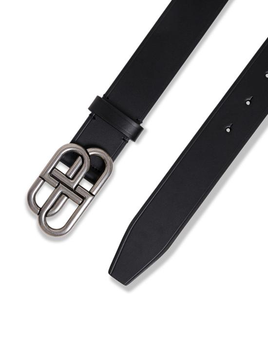 26FW 발렌시아가 가죽 벨트 5703701CH0B1000 Black