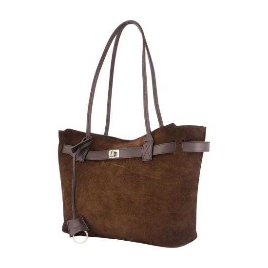 26FW 발렌시아가 벨 에어 토트백 미디엄 845612 2ACCH 2308 BROWN - BALENCIAGA