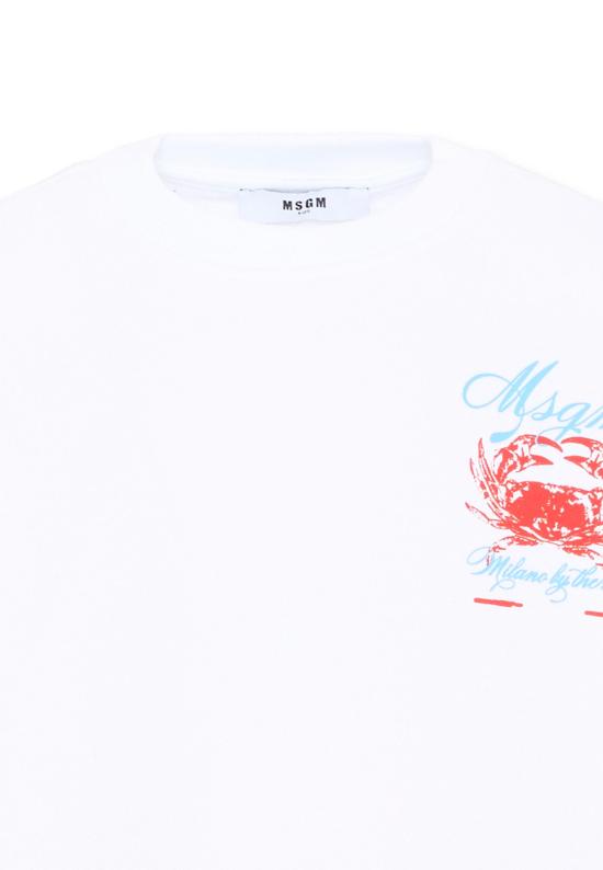 26SS [키즈] 엠에스지엠 캐시미어 니트 S6MSJBSW294 001 WHITE - MSGM