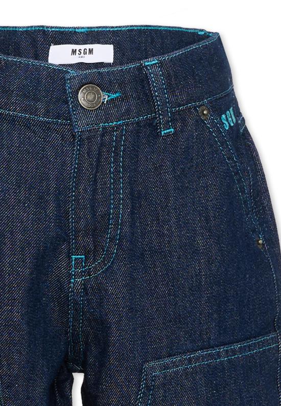26SS [키즈] 엠에스지엠 데님 숏팬츠 S6MSJUBE048 126 DENIM - MSGM