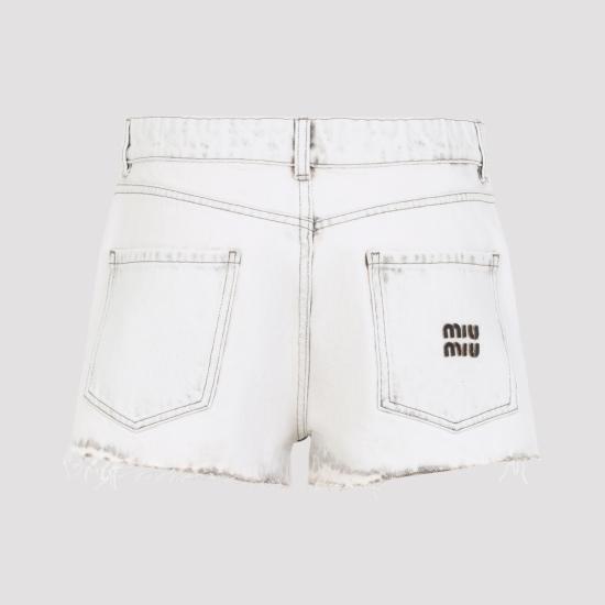 26SS 미우미우 데님 숏팬츠 GWP602SOOO 183T F0009 BIANCO - MIU MIU