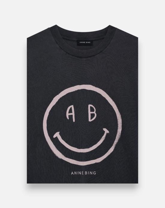  애니빙 반팔 티셔츠 A0812928WHG1 WASHED GREY Grey - ANINE BING