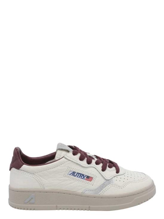 26FW 오트리 메달리스트 로우 레더 스니커즈 AULWNE19 NBK ELE SUEDE FIG SILVER NE19