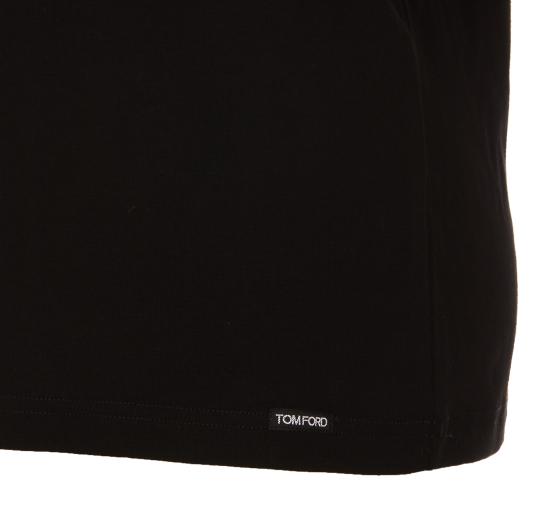 26FW 톰포드 V넥 반팔 티셔츠 T4M091040 002 Black - TOMFORD