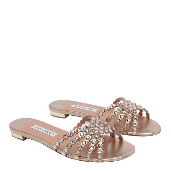 26SS 아쿠아주라 뮬/슬리퍼 TQLFLAS3 NPLLCO Gold - AQUAZZURA