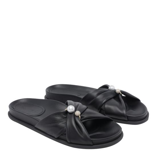 26FW 지미추 뮬/슬리퍼 RAFI FLAT GVRBLACK Black - JIMMY CHOO