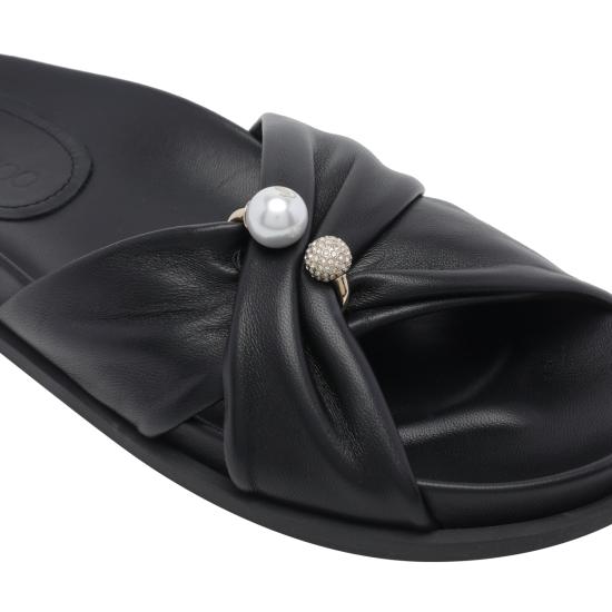 26FW 지미추 뮬/슬리퍼 RAFI FLAT GVRBLACK Black - JIMMY CHOO