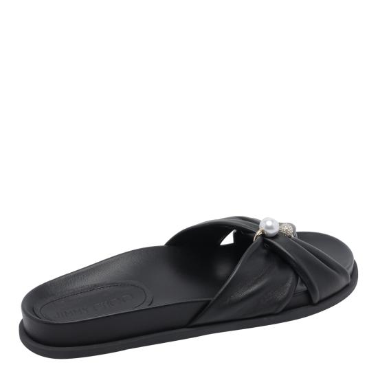 26FW 지미추 뮬/슬리퍼 RAFI FLAT GVRBLACK Black - JIMMY CHOO