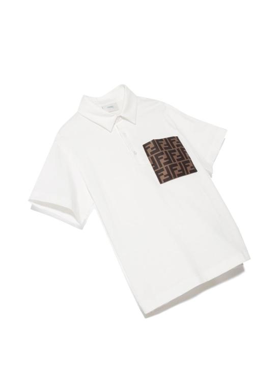 26SS [키즈] 펜디 폴로 셔츠 JMI399 7AJF0TU9 Bianco - FENDI