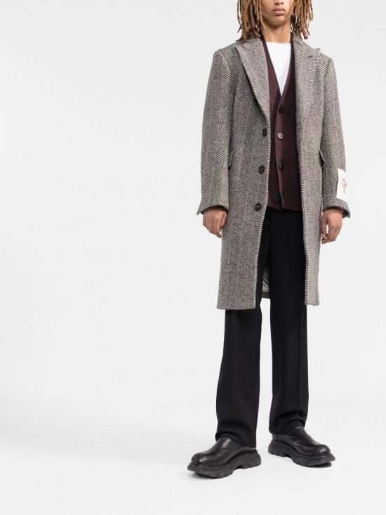 26FW 골든구스 헤링본 위브 울 싱글 브레스트 코트 GMP00986 P00061681173 Grigio - GOLDEN GOOSE