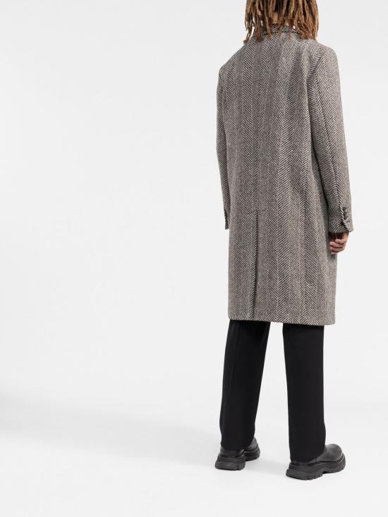 26FW 골든구스 헤링본 위브 울 싱글 브레스트 코트 GMP00986 P00061681173 Grigio - GOLDEN GOOSE