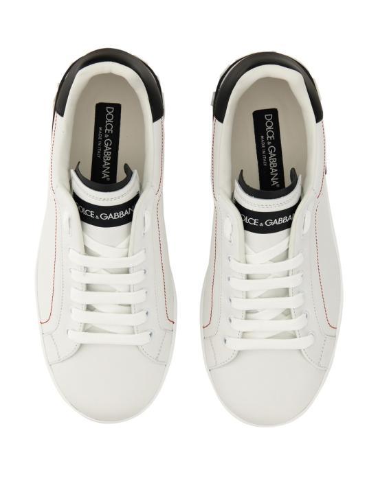 26FW 돌체앤가바나 카프스킨 나파 포르토피노 스니커즈 CS2216 AH52689697 Bianco - DOLCE & GABBANA