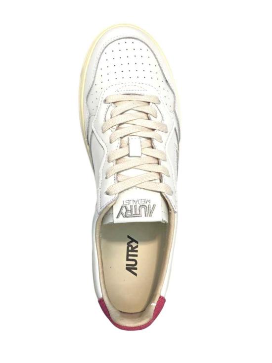 26FW 오트리 메달리스트 로우 스니커즈 AULMBJ01 LEA SUELOGO WHT DEEPCLARET BJ01 - AUTRY