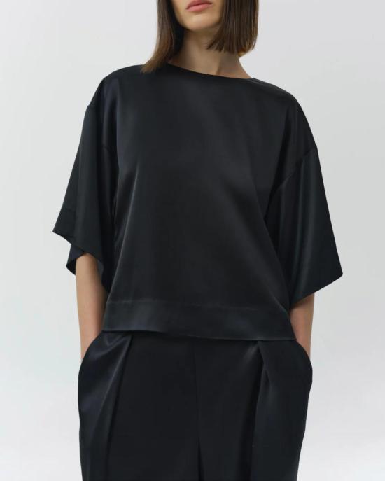  조나단 심카이 블라우스 Jonathan Simkhai Alina S/S 탑 블랙 - JONATHAN SIMKHAI