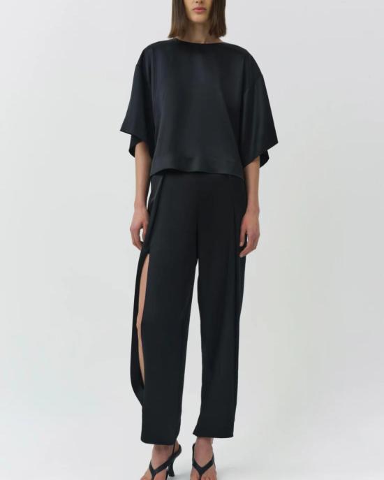  조나단 심카이 블라우스 Jonathan Simkhai Alina S/S 탑 블랙 - JONATHAN SIMKHAI