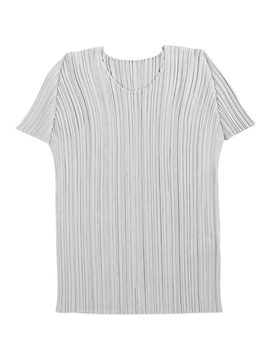 26SS 플리츠플리즈 반팔 티셔츠 PP66JK14111 COOL GRAY DOM