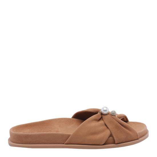 26FW 지미추 뮬/슬리퍼 RAFI FLAT SUETOFFEE Brown