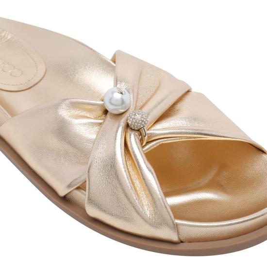 26FW 지미추 뮬/슬리퍼 RAFI FLAT MNAGOLD Gold - JIMMY CHOO