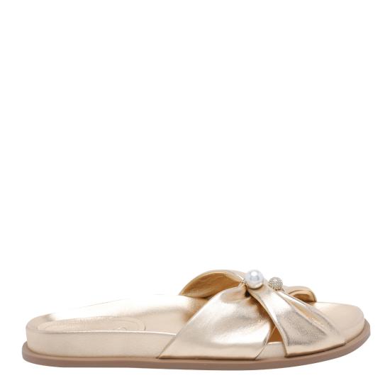26FW 지미추 뮬/슬리퍼 RAFI FLAT MNAGOLD Gold